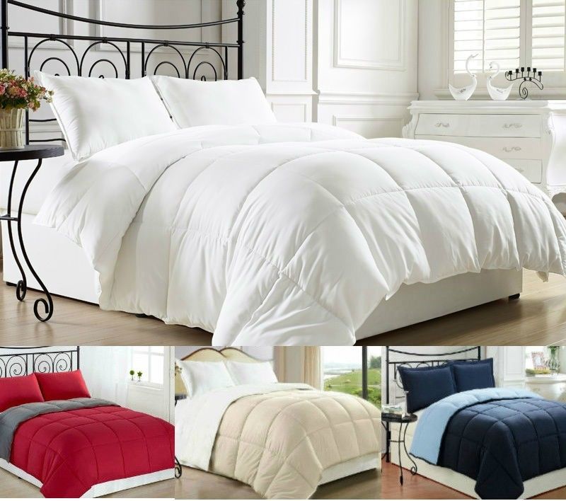 Luxury Reversible Premium Goose Down Alternative Comforter 6 Sizes 10