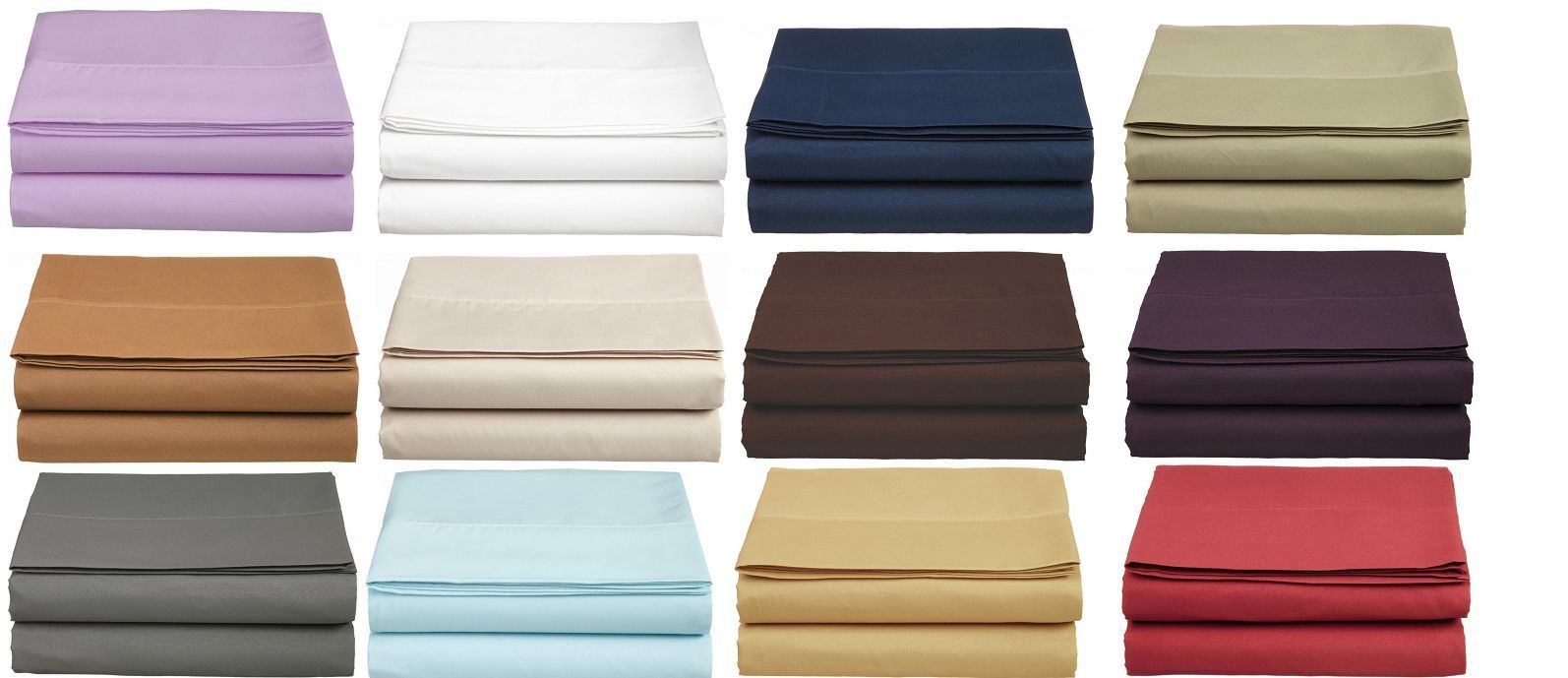 1500 Collection Single Flat Sheet / Top Sheet Available in 12 Colors