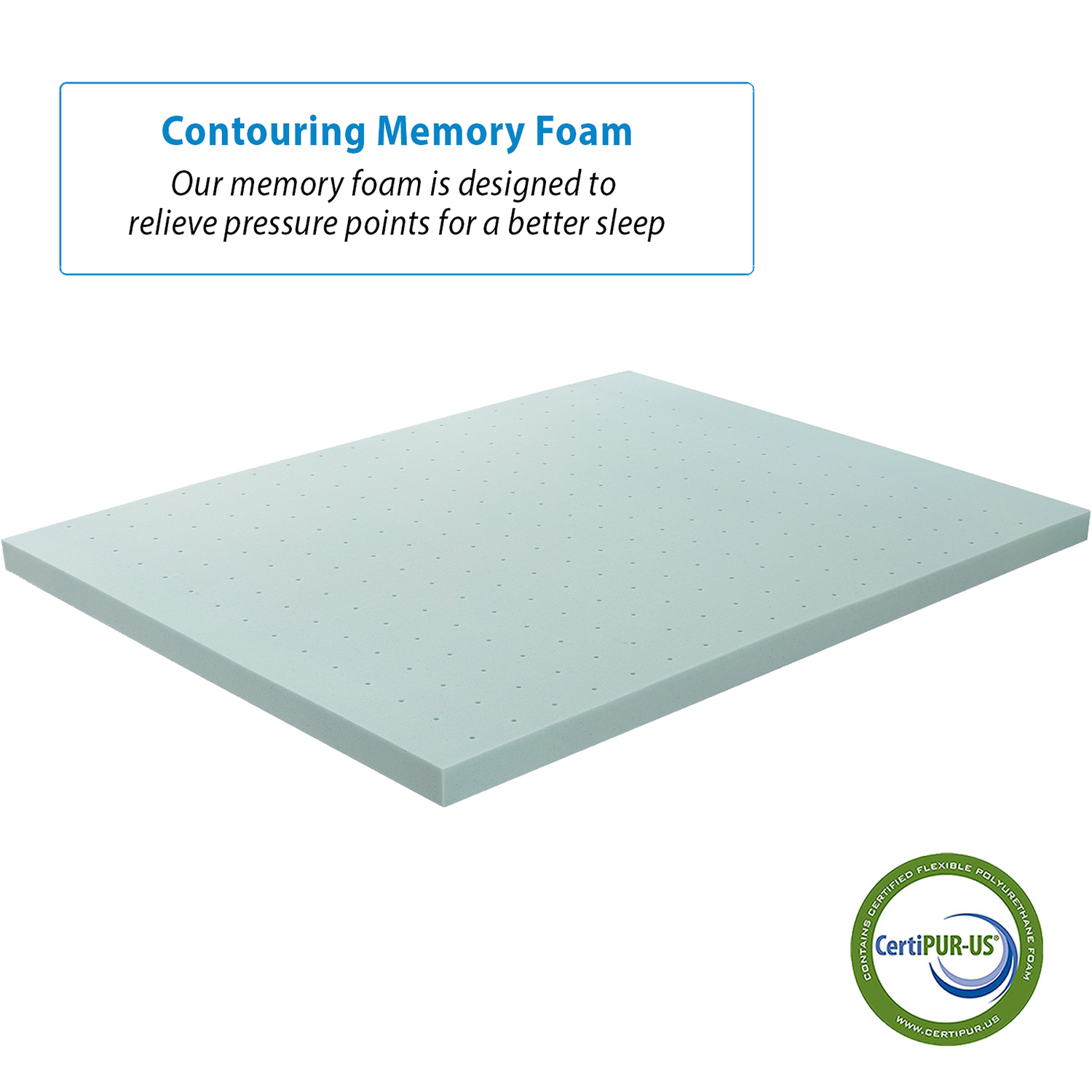 Memory Foam Mattress Topper 2 or 3” Gel Infused Ventilated Design