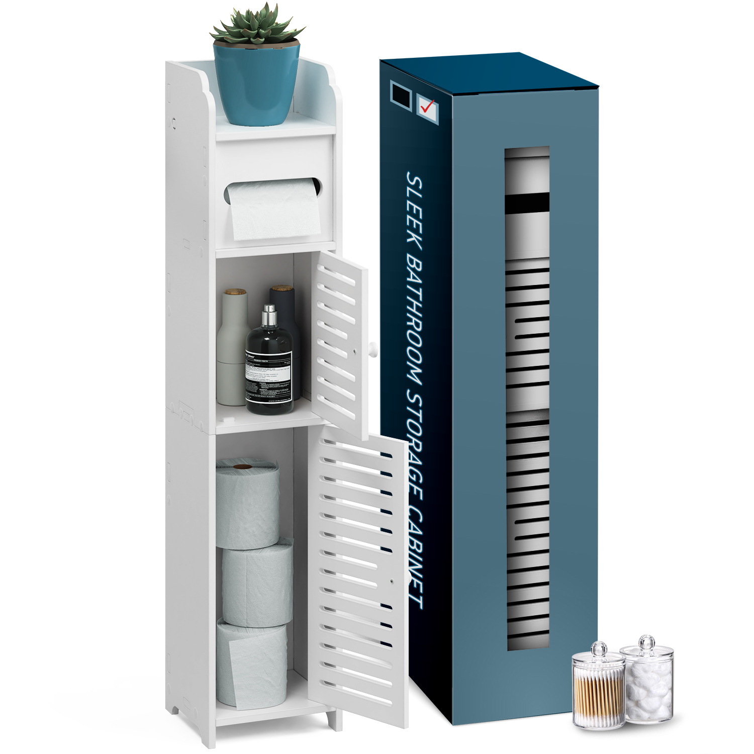 Hot-Selling Small Bathroom Storage Toilet Paper Storage Corner Floor Cabinet  with Doors and Shelves Plastic Corner Cabinet - China Bathroom Cabinet and  Narrow Cabinet price